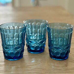 Vintage Blue Drinking Glasses